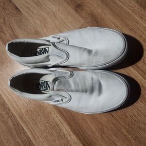 Vans White Slip-On Sneakers Canvas Casual